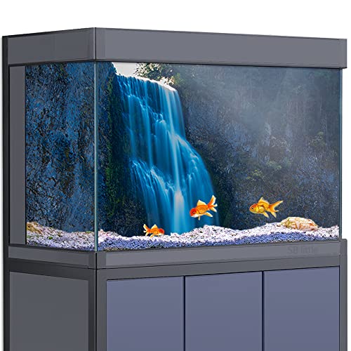 SB little Aquarium-Hintergrund-Aufkleber, Dekoration für Aquarien, Reptilien-Lebensraum, Wasserfall-Klippenfelsen, HD-3D-Poster, 50 x 100 cm von SB little