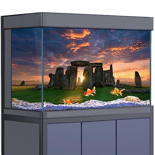 SB little Aquarium-Hintergrund-Aufkleber, Dekoration für Aquarien, Stonehenge England HD 3D-Poster für Reptilienlebensraum, 60 x 120 cm von SB little