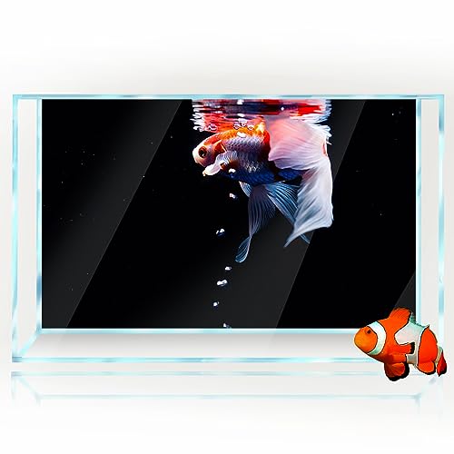 SB little Aquarium Hintergrund Aufkleber Dekoration für 5-55 Gallonen Fischtanks, Koi Karpfen Goldfisch Schwanz Flossen Blasen HD 3D Reptilien Lebensraum Poster (60 x 90 cm) von SB little