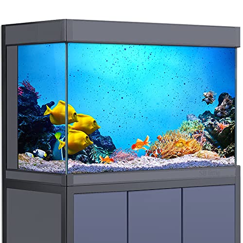 SB little Fish Tank Aquarium Hintergrund 3D Untersee Ozean Koralle HD Druck Tapete Reptilien Habitat Dekorationen PVC Poster Aufkleber Landschaft (50 x 100 cm)) von SB little
