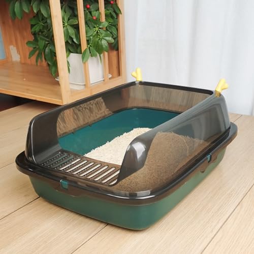 Halbgeschlossene Katzentoilette, WC-spritzwassergeschützte Katzentoilette, Katzenbedarf, Geeignet for Katzen Unter 15 Pfund Halbgeschlossene Katzentoilette, WC-spritzwassergeschützte Katzentoilette, Katzenbedarf, Geeignet for Katzen Unter 15 Pfund von SBCC