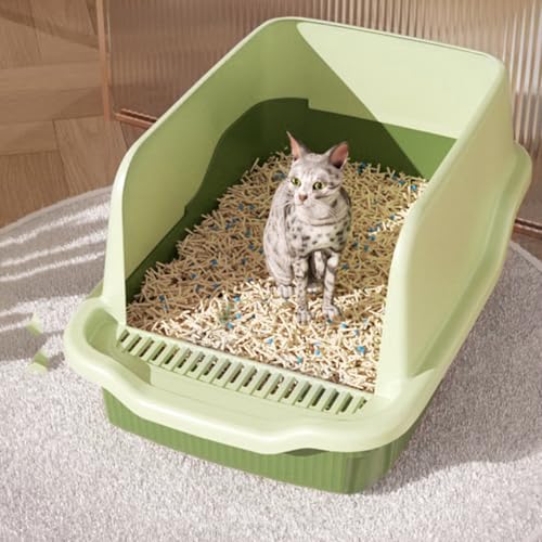 Offene Katzentoilette, Spritzwassergeschützte Katzentoilette Mit Großem Fassungsvermögen, Geeignet for Katzen Unter 10 Kg Offene Katzentoilette, Spritzwassergeschützte Katzentoilette Mit Großem Fassungsvermögen, Geeignet for Katzen Unter 10 Kg von SBCC