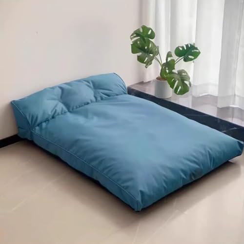 Hundebett für Kleine bis große Hunde, Gepolstertes Welpenbett mit Kissen, Orthopädisch Stützendes Hundebett aus PP-Baumwolle, Wasserdichtes Futter, Abnehmbarer Maschinenwaschbarer Bezug(Blue,102*80cm/ Hundebett für Kleine bis große Hunde, Gepolstertes Welpenbett mit Kissen, Orthopädisch Stützendes Hundebett aus PP-Baumwolle, Wasserdichtes Futter, Abnehmbarer Maschinenwaschbarer Bezug(Blue,102*80cm/ von SBCWH