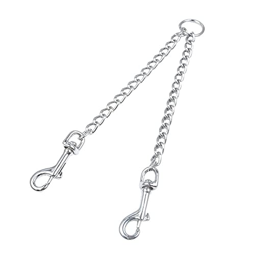Hundeleine， Doppelte Hundeleine, Starke aus Eisenkette, for Laufen und Gehen, Haustierleine, Leine for 2 Hunde, S(XL) von SBJKLYRN