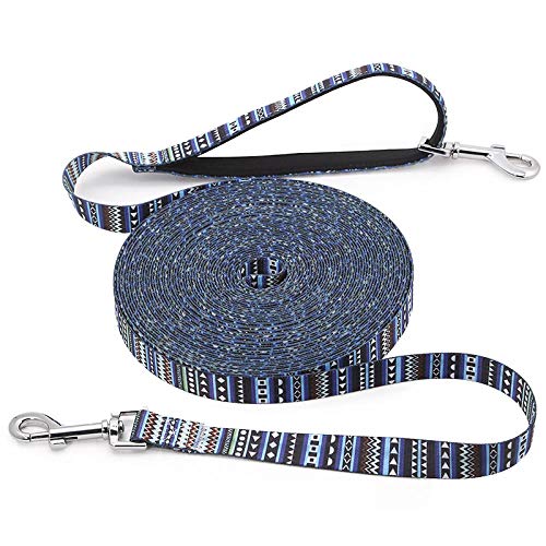 Hundeleine， Nylon-Hundeleine, schwarz, 5 m, 6, 9, 15, Hundeleine for kleine und große Welpen, Zwei Hunde, Rückruftraining, Tracking, langes Führungsseil, XL(XL) von SBJKLYRN