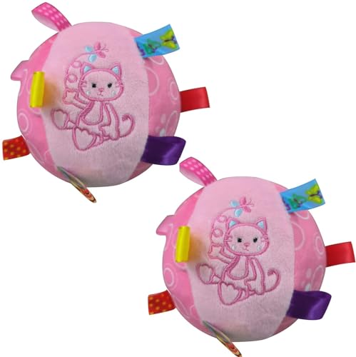 Hundespielzeug， Hundespielzeug Plüsch Haustier Hundespielzeug Interaktives Haustier Ball Spielzeug Hund Kauball Reinigung Zahn Hund Kauspielzeug 2Pcs Hund(Cat) von SBJKLYRN