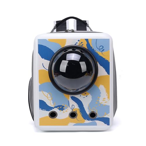 SBJKLYRN Haustierrucksack, Rucksack Clear Bubble Space Capsule Cat Atmungsaktive Tasche for große Katzen und kleine Hunde for Reisen und Wandern,D SBJKLYRN Haustierrucksack, Rucksack Clear Bubble Space Capsule Cat Atmungsaktive Tasche for große Katzen und kleine Hunde for Reisen und Wandern,D von SBJKLYRN