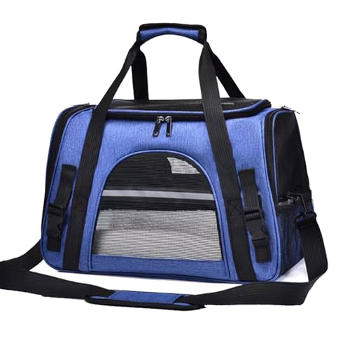 SBJKLYRN Haustierrucksack, Rucksack for Katzen und Hunde, tragbar, atmungsaktiv, mit zu öffnendem Netzfenster for Tragen von Haustieren bis zu 5 kg, Blau SBJKLYRN Haustierrucksack, Rucksack for Katzen und Hunde, tragbar, atmungsaktiv, mit zu öffnendem Netzfenster for Tragen von Haustieren bis zu 5 kg, Blau von SBJKLYRN