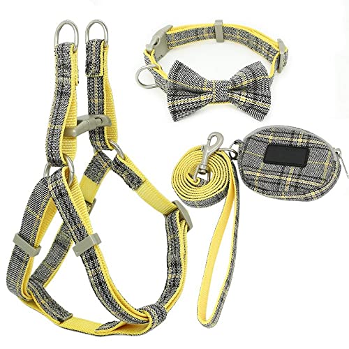SBJKLYRN Hundegeschirr， Leine Set Hundegeschirr und Verstellbares Nylon Hundehalsband for kleine mittelgroße Hunde Haustierprodukte Walking AM(B,M) von SBJKLYRN