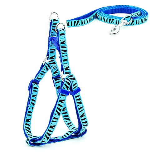SBJKLYRN Hundegeschirr， Leinenset for Hunde, Bedruckt, Geschirr for kleine, und Leine, Set for Spaziergänge mit der Katze, 3 m(1,XS) von SBJKLYRN