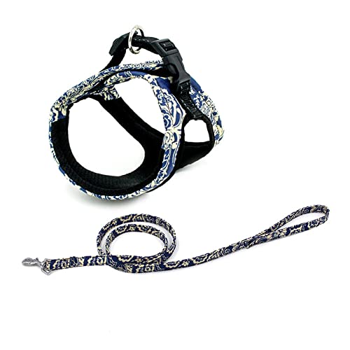 SBJKLYRN Hundegeschirr， Und Blei Haustier Hund Harness for Kleine Mittelgroße Hunde Atmungsaktive Welpen Katze Geschirre Leine Set Haustiere Zubehör DS(B,S) von SBJKLYRN