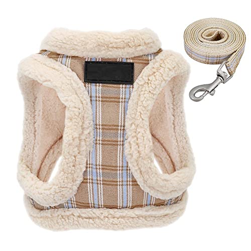 SBJKLYRN Hundegeschirr， Und Leine Weiche Weste Gepolsterte Haustier Welpen Geschirr Set Einstellbar for Kleine Mittelgroße Hunde Blau M(Gray,M) von SBJKLYRN