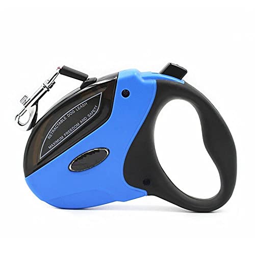 SBJKLYRN Hundeleine， Automatische Hundeleine, Haustier-Leine, automatisch ausziehbar, 5 m, 50 kg, einziehbares Zugseil, Laufleine(Blue) von SBJKLYRN