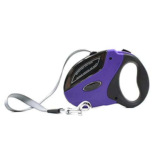 SBJKLYRN Hundeleine， Automatische Hundeleine, Haustier-Leine, automatisch ausziehbar, 5 m, 50 kg, einziehbares Zugseil, Laufleine(Purple) von SBJKLYRN