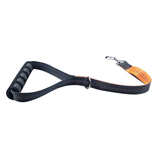 SBJKLYRN Hundeleine， Kurze Hundeleine, for Spazierengehen, reflektierendes Trainingsleinen-Zugseil for große Hunde, Laufleinen, Kurze Leine, grau(Orange) von SBJKLYRN