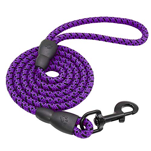 SBJKLYRN Hundeleine， Robuste Hundeleine, langlebige, runde Leinen aus Nylon, rutschfeste Leine for Spazierengehen mit Haustieren, for kleine und mittelgroße Hunde Katzen, Rot(Violet) von SBJKLYRN