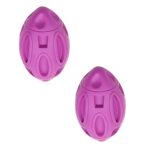 SBJKLYRN Hundespielzeug， Hundespielzeug, quietschendes Hundespielzeug, Kauspielzeug aus Gummi, Welpen-Kauball, Zähneknirschen, Reinigung, langlebiges Hundespielzeug, 2 Stück 05(4) von SBJKLYRN