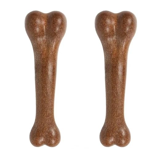 SBJKLYRN Hundespielzeug， Hundespielzeug Knochen Hundespielzeug for Kleine Große Hunde Bissfestes Welpenspielzeug Haustier Kauspielzeug Zahnreinigungsspielzeug 2St D12Cm(E 15cm) von SBJKLYRN