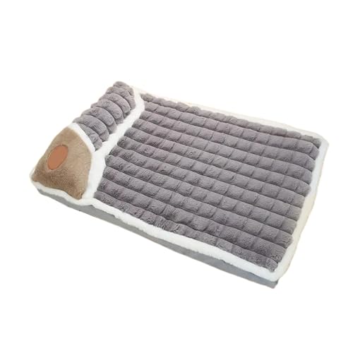 1 x Haustierbett für vier Jahreszeiten, dick, tiefer Schlaf, Katzenhütte, kleine und mittelgroße Hundematte (Farbe: Kaffeebraun, Größe: XL) von SBTRKT