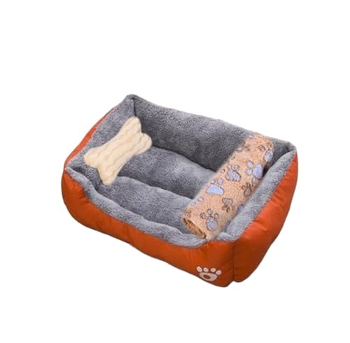 Großes Hundebett für Haustiere, warmes Haus, bonbonfarben, quadratisch, Nest, Haustierhütte für kleine, mittelgroße und große Hunde, Katzen, Welpen, Hundekörbe in Übergröße (Farbe: 3-in-1 7, Größe: 40 von SBTRKT
