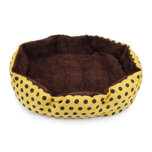 Haustierbett, warmes Winterbett, Hunde- und Katzenbett, weiche Wolle, Punkt-Design, Haustiernest mit abnehmbaren Matten, achteckige Form, Hundehütte, Katzen-/Hundesofa (Farbe: Gelb, Größe: 40 x 30 cm) Haustierbett, warmes Winterbett, Hunde- und Katzenbett, weiche Wolle, Punkt-Design, Haustiernest mit abnehmbaren Matten, achteckige Form, Hundehütte, Katzen-/Hundesofa (Farbe: Gelb, Größe: 40 x 30 cm) von SBTRKT