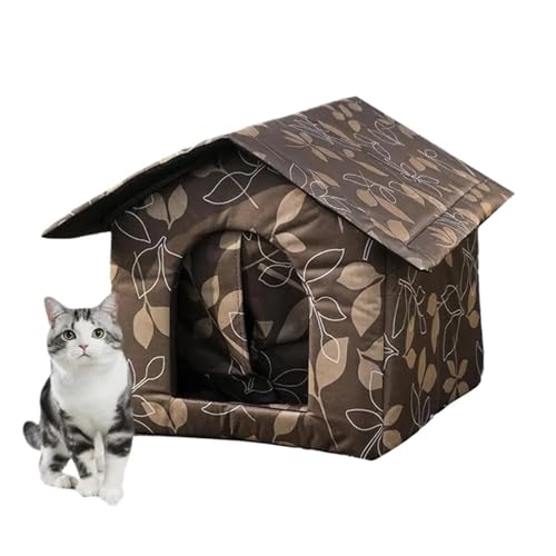 Katzenhaus Winter Warm Katzenbett Schlafhaus Wetterfest Outdoor Wildkatzenhäuser mit Matte und Tür Faltbar Haustier Nest Shelter Katzenhaus Winter Warm Katzenbett Schlafhaus Wetterfest Outdoor Wildkatzenhäuser mit Matte und Tür Faltbar Haustier Nest Shelter von SBTRKT