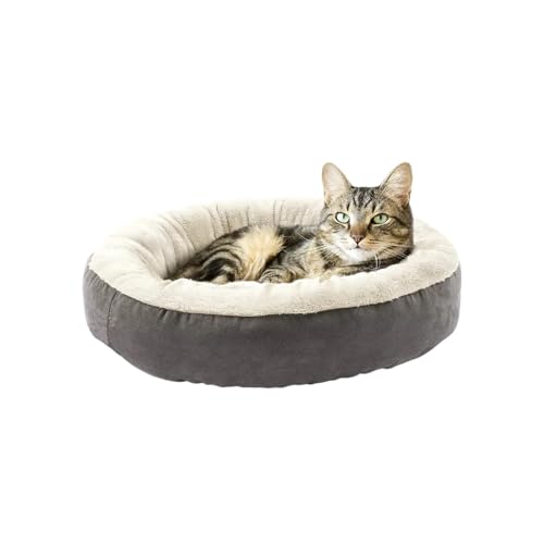 Rundes Haustier-Nestkissen, maschinenwaschbar, für Katzen und Welpen, warmes Bett, kleine und mittelgroße Katzen und Hunde, Plüsch-Schmutzabweisende Schlafmatte (Farbe: Dunkelgrau, Größe: M 70 x 70 Rundes Haustier-Nestkissen, maschinenwaschbar, für Katzen und Welpen, warmes Bett, kleine und mittelgroße Katzen und Hunde, Plüsch-Schmutzabweisende Schlafmatte (Farbe: Dunkelgrau, Größe: M 70 x 70 von SBTRKT