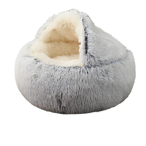 Style Pet Dog Cat Bed Round Plush Cat Warm Bed House Soft Long Plush Bed For Small Dogs For Cats Nest 2-in-1 Cat Bed (Color : Pink Plush, Size : Diameter 40cm) von SBTRKT