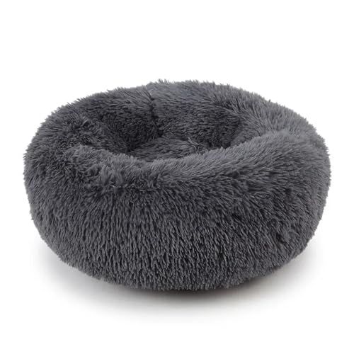 Warmes, bequemes Haustierbett, Nest für Hunde und Katzen, waschbar, leicht zu reinigen, Haustierbedarf, weiches, warmes, rundes Bett für kleine Hunde (Farbe: Farbe 1, Größe: 70 cm) von SBTRKT