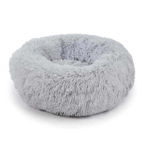 Warmes, bequemes Haustierbett, Nest für Hunde und Katzen, waschbar, leicht zu reinigen, Haustierbedarf, weiches, warmes, rundes Bett für kleine Hunde (Farbe: Farbe 2, Größe: 60 cm) von SBTRKT