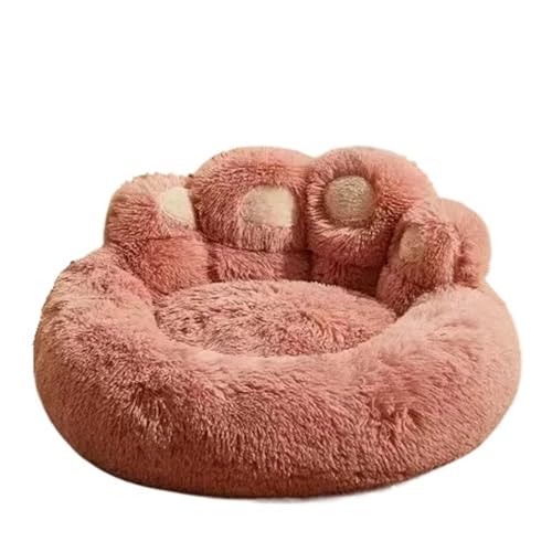 Warmes Winter-Hundesofa, Bett, kleine, mittelgroße und große Hunde, Plüsch, Schlafhütte, bequem, weich, abnehmbar und waschbar, Haustiernest (Farbe: Kaffee, Größe: L 70 cm) von SBTRKT