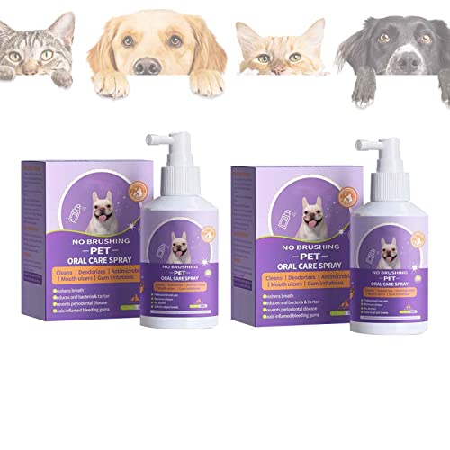 Zahnreinigungsspray für Hunde und Katzen,Haustier-Mundspray,Haustier-Atem-Lufterfrischer-Spray,ohne Bürsten,Mundspray für Hunde Gegen Mundgeruch,Pet Deodorant Mundgesundheitspflege von Hunden Katzen von SBTRKT