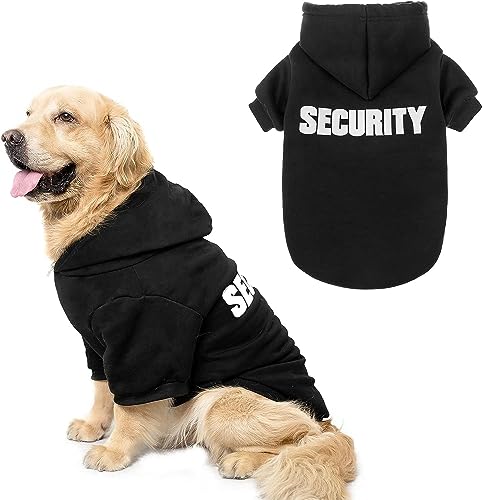Hunde-Kapuzenpullover für Haustiere, Sicherheits-bedruckte Haustier-Pullover mit Mütze, weicher Baumwollmantel, Winter, für große Hunde von SCENEREAL
