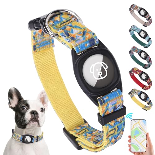 SCENEREAL Airtag Hundehalsband, Gelbblau, S SCENEREAL Airtag Hundehalsband, Gelbblau, S von SCENEREAL