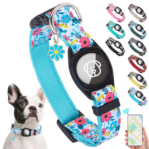 SCENEREAL Airtag Hundehalsband für kleine mittelgroße Hunde, Welpenhalsband mit strapazierfähigem Airtag-Halter, kompatibel mit Apple Air-Tag, Anti-Verlust, verstellbar, weich, bequem, einzigartiger SCENEREAL Airtag Hundehalsband für kleine mittelgroße Hunde, Welpenhalsband mit strapazierfähigem Airtag-Halter, kompatibel mit Apple Air-Tag, Anti-Verlust, verstellbar, weich, bequem, einzigartiger von SCENEREAL