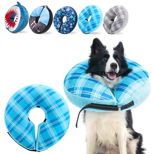 SCENEREAL Aufblasbarer Hundekegel für kleine, mittelgroße und große Hunde, weiche Hundekegel-Alternative nach Operationen, verhindert Lecken, Haustier-Genesung, Donut-Hals, Hals-Halsbänder, breitere SCENEREAL Aufblasbarer Hundekegel für kleine, mittelgroße und große Hunde, weiche Hundekegel-Alternative nach Operationen, verhindert Lecken, Haustier-Genesung, Donut-Hals, Hals-Halsbänder, breitere von SCENEREAL