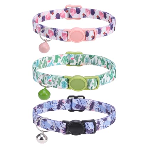 SCENEREAL Breakaway Katzenhalsband mit Glöckchen, Sicherheitsschnalle, weich, verstellbar, für Frühling, Sommer, tägliches Tragen, Kätzchen, Welpen, Rosa, personalisierbar, für Hunde, Mädchen, Jungen SCENEREAL Breakaway Katzenhalsband mit Glöckchen, Sicherheitsschnalle, weich, verstellbar, für Frühling, Sommer, tägliches Tragen, Kätzchen, Welpen, Rosa, personalisierbar, für Hunde, Mädchen, Jungen von SCENEREAL