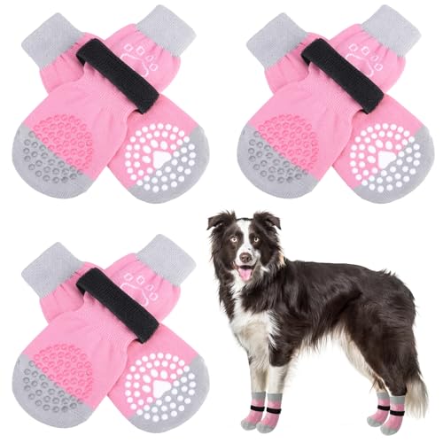SCENEREAL Doppelseitige Anti-Rutsch-Hundesocken, Hundeschuhe für heiße/kalte Gehwege, 3 Paar rutschfeste Pfotenschutz für den Innenbereich für kleine, mittelgroße und große alte Hunde, verhindern SCENEREAL Doppelseitige Anti-Rutsch-Hundesocken, Hundeschuhe für heiße/kalte Gehwege, 3 Paar rutschfeste Pfotenschutz für den Innenbereich für kleine, mittelgroße und große alte Hunde, verhindern von SCENEREAL