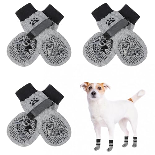 SCENEREAL Doppelseitige Anti-Rutsch-Hundesocken für Hartholzböden, um das Lecken der Pfoten zu stoppen, rutschfeste Hundeschuhe für heiße/kalte Gehwege, Rutschen, Pfotenschutz mit Greifern, Shark XS SCENEREAL Doppelseitige Anti-Rutsch-Hundesocken für Hartholzböden, um das Lecken der Pfoten zu stoppen, rutschfeste Hundeschuhe für heiße/kalte Gehwege, Rutschen, Pfotenschutz mit Greifern, Shark XS von SCENEREAL