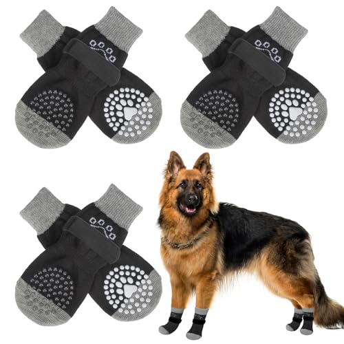 SCENEREAL Doppelseitige Anti-Rutsch-Hundesocken für Hartholzböden, um das Lecken der Pfoten zu stoppen, rutschfeste Hundeschuhe für heiße/kalte Gehwege, Rutschen, Pfotenschutz mit Greifern SCENEREAL Doppelseitige Anti-Rutsch-Hundesocken für Hartholzböden, um das Lecken der Pfoten zu stoppen, rutschfeste Hundeschuhe für heiße/kalte Gehwege, Rutschen, Pfotenschutz mit Greifern von SCENEREAL