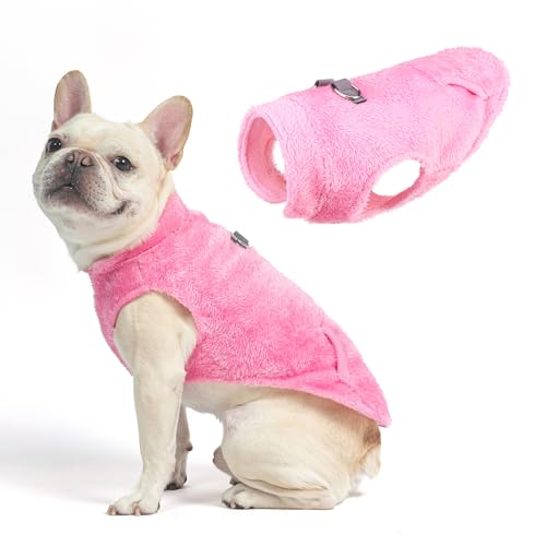SCENEREAL Fleece-Weste, Hundepullover mit Geschirr, integrierter Tasche für kleine, mittelgroße Hunde, Haustiermantel für kaltes Wetter mit weichem Futter, warmer Plüschpullover für Welpen, Jungen und SCENEREAL Fleece-Weste, Hundepullover mit Geschirr, integrierter Tasche für kleine, mittelgroße Hunde, Haustiermantel für kaltes Wetter mit weichem Futter, warmer Plüschpullover für Welpen, Jungen und von SCENEREAL