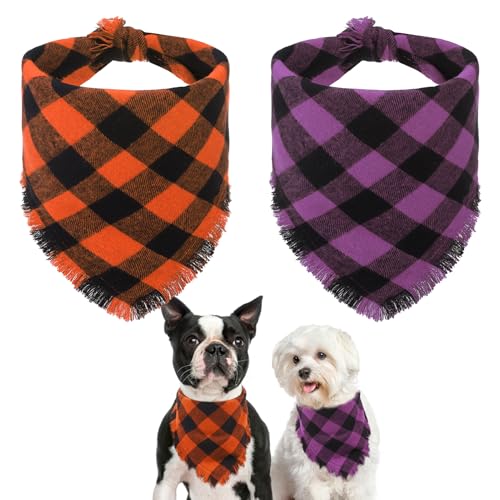 SCENEREAL Halloween-Hundehalstücher mit Quasten, 2 Stück, Größe L von SCENEREAL
