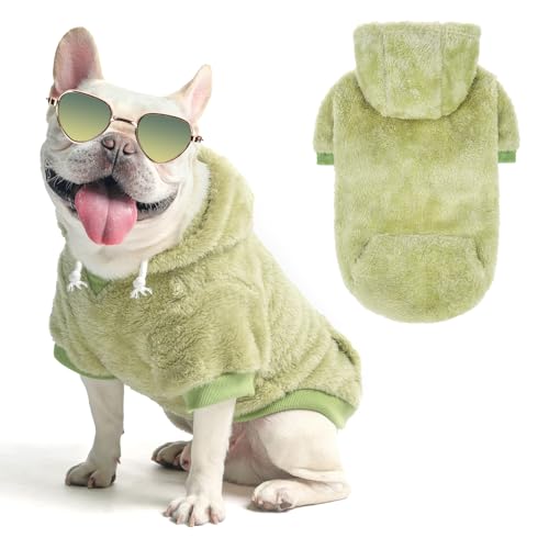SCENEREAL Fleece-Hundepullover für kleine, mittelgroße und große Haustiere, flauschiges warmes Sweatshirt mit Tasche, Winter-/Herbstkleidung für Jungen und Mädchen, niedliche Designerbekleidung für von SCENEREAL