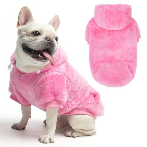 SCENEREAL Fuzzy Hundepullover für kleine, mittelgroße und große Hunde, Fleece, Größe M, warmes Hunde-Sweatshirt für Mädchen und Jungen, Winter-Hundekleidung, Bulldogge, niedliches Hundeoutfit für SCENEREAL Fuzzy Hundepullover für kleine, mittelgroße und große Hunde, Fleece, Größe M, warmes Hunde-Sweatshirt für Mädchen und Jungen, Winter-Hundekleidung, Bulldogge, niedliches Hundeoutfit für von SCENEREAL