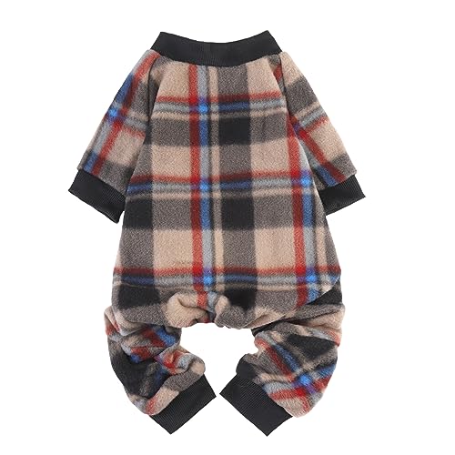SCENEREAL Hunde-Pyjama für kleine, mittelgroße und große Hunde, weicher und warmer Herbst-Hundekleidung, Welpen-Einteiler-Outfit für Hunde, Winter, Weihnachten, Braun SCENEREAL Hunde-Pyjama für kleine, mittelgroße und große Hunde, weicher und warmer Herbst-Hundekleidung, Welpen-Einteiler-Outfit für Hunde, Winter, Weihnachten, Braun von SCENEREAL
