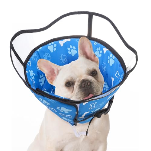 SCENEREAL Hundekegel für Hunde nach Operationen, verstellbares Hundekegelhalsband, Alternative zum Lecken für Wundpflege, Spay, Neuter, weicher Genesungskegel für mittelgroße und große Hunde, von SCENEREAL