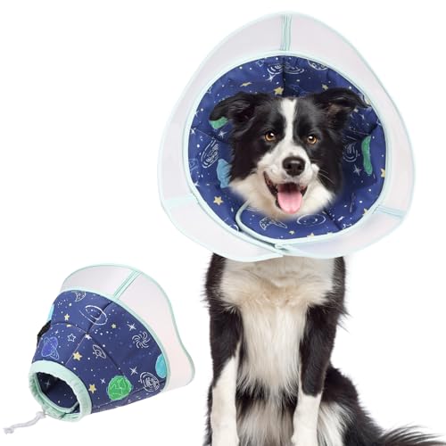 SCENEREAL Hundekegel für Hunde nach Operationen, verstellbares Kegelhalsband Alternative zum Stoppen des Leckens für die Wundversorgung, Spay, Neuter, weicher Genesungskegel, E-Halsband für Hunde SCENEREAL Hundekegel für Hunde nach Operationen, verstellbares Kegelhalsband Alternative zum Stoppen des Leckens für die Wundversorgung, Spay, Neuter, weicher Genesungskegel, E-Halsband für Hunde von SCENEREAL