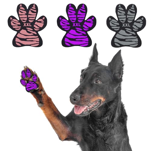 SCENEREAL Hundepfotenschutz, rutschfeste Griffe, damit Hunde nicht auf Hartholzböden rutschen, am besten für heiße Sommerpflaster, Hundeschuhe, Socken, Ersatz, L, 48 Stück von SCENEREAL