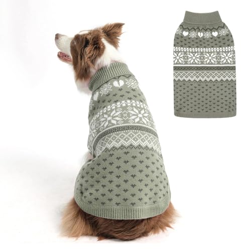 SCENEREAL Hundepullover für kleine, mittelgroße und große Hunde, Grau, Größe L von SCENEREAL