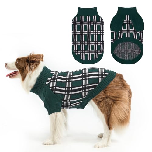 SCENEREAL Hundepullover mit Zopfmuster, für Jungen und Mädchen im Winter, Rollkragen, warme Hundekleidung für mittelgroße und große Hunde, Größe M SCENEREAL Hundepullover mit Zopfmuster, für Jungen und Mädchen im Winter, Rollkragen, warme Hundekleidung für mittelgroße und große Hunde, Größe M von SCENEREAL